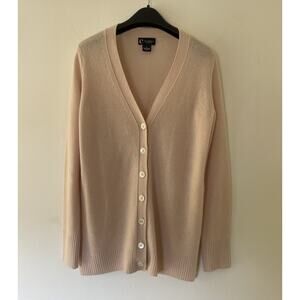 Cashmere by Bloomingdales 100% Blush Pink Cardigan Sweater Size Medium